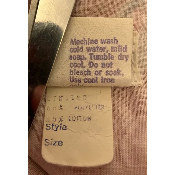 Vintage Hawaiian Muumuu Dress 14 Sleeveless Tiered Maxi Aloha Made in Hawaii - Picture 7 of 7